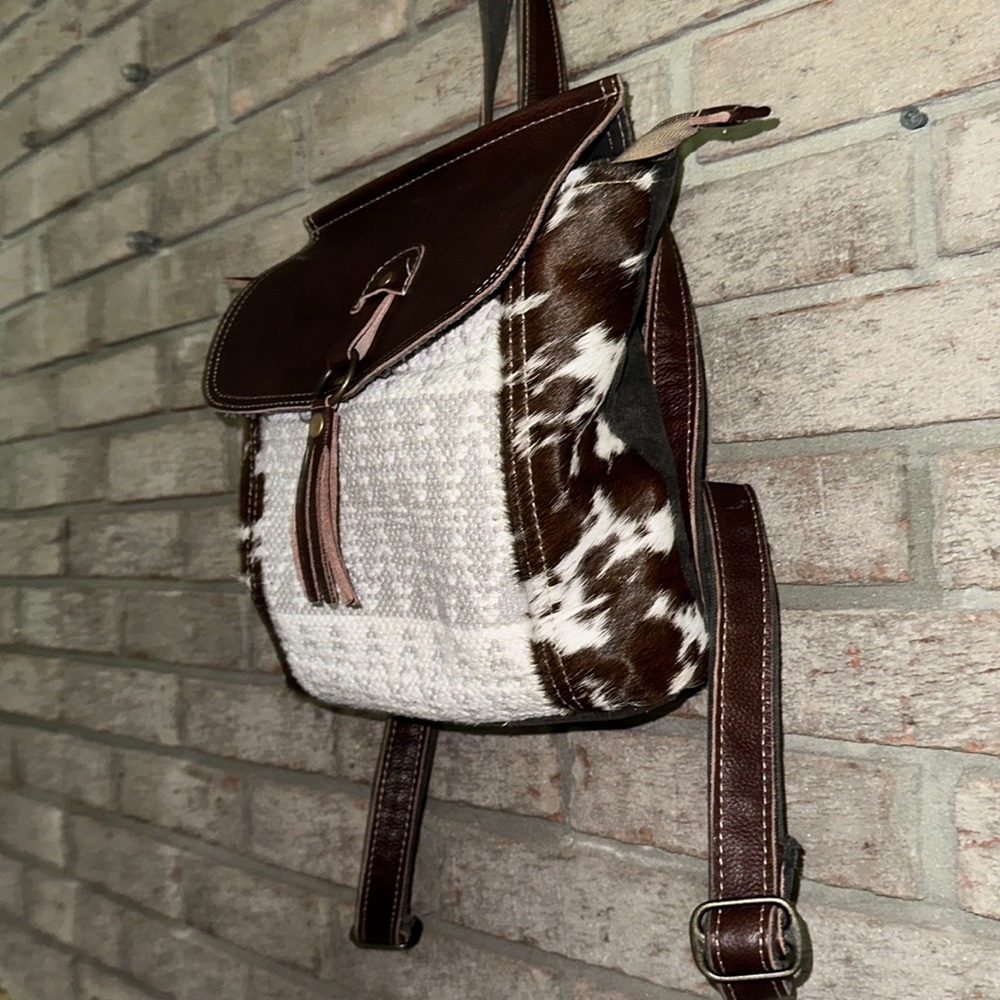 Cow print back pack